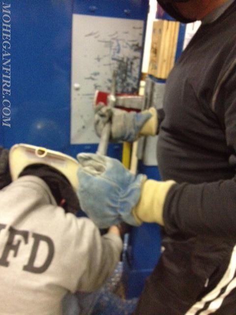 Forcible Entry Training Using Set Of Irons Door Simulator At Furnace Woods Station (Sta. 3) On 2/18/15